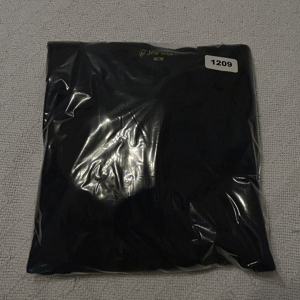 JMR USA Thermal Shirt Mens Medium Navy Blue Waffle Long Sleeve Pullover - Picture 15 of 15